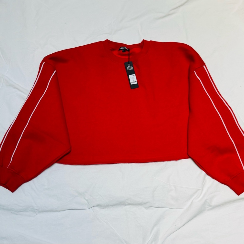 Red/White Striped Tracksuit Set - Plus Size 2X Top, 3X Bottom, Fashion Nova- New